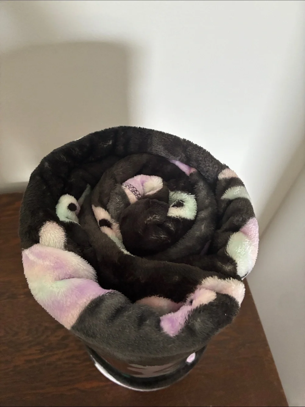 NWT-Black w/ Iridescent Ghosts, Bats, Cats & Dogs- Oversized Throw Blanket 60x72